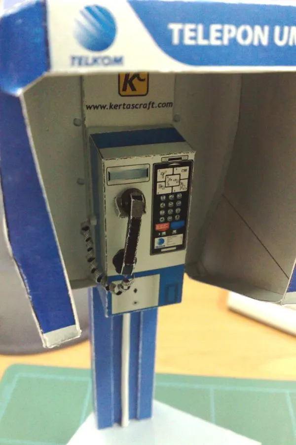 Jakarta Public Phone paper model built by Adhi Widjajanto