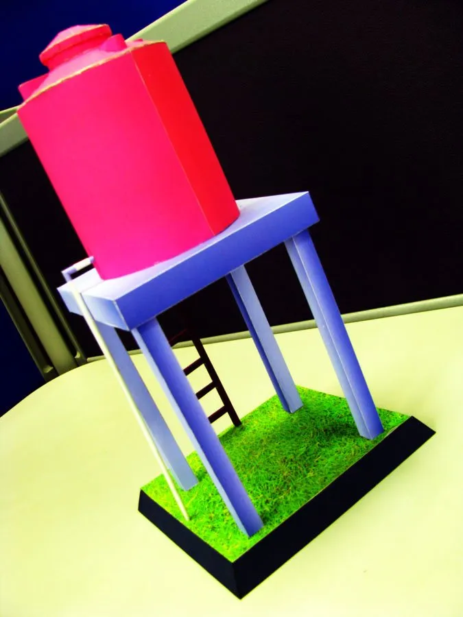 Water Tank paper model built by Rauf Raphanus