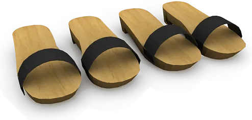 Clogs (Bakiak) paper model