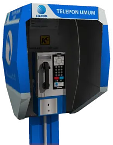 Jakarta public phone paper model
