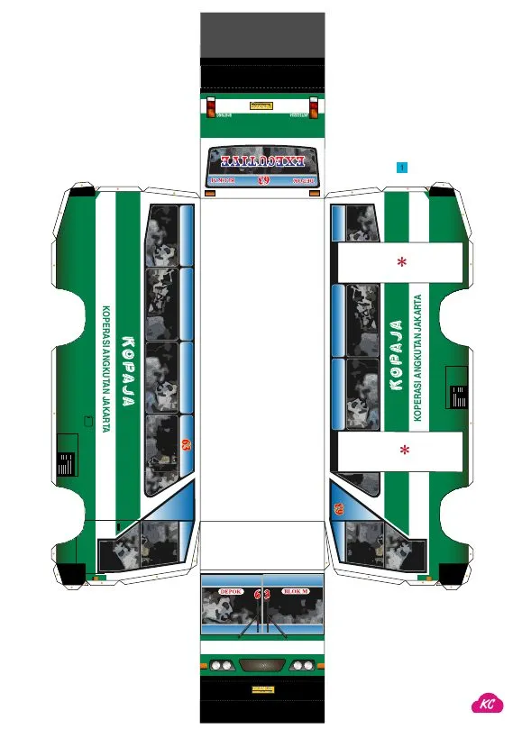 Kopaja Bus pattern, sheet 2