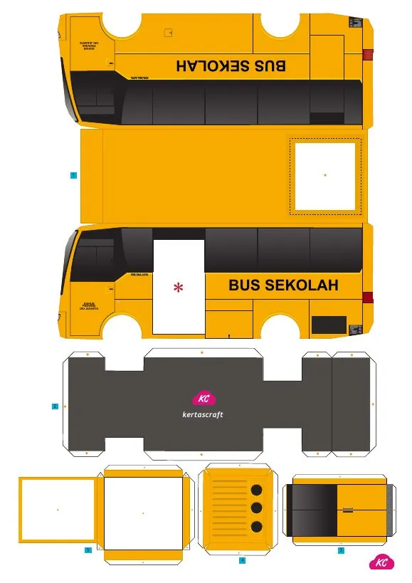 Indonesian School Bus pattern, sheet 2