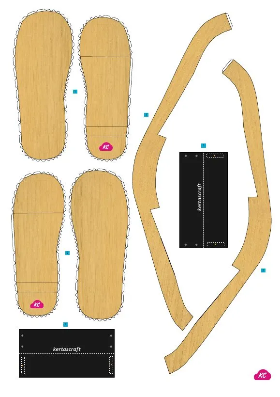 Clogs (Bakiak) pattern, sheet 2