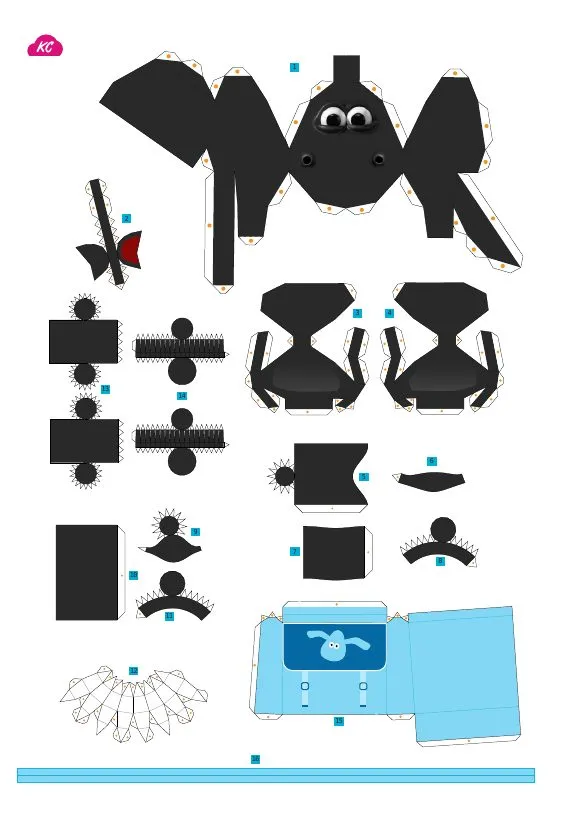 Timmy Time Paper Figure pattern, sheet 2