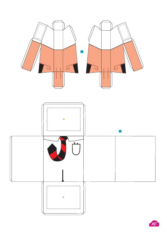 Dilbert Papertoy pattern, sheet 3