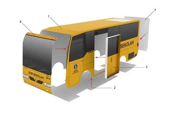 Indonesian School Bus assembly diagram 1