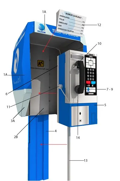 Jakarta Public Phone assembly diagram 3