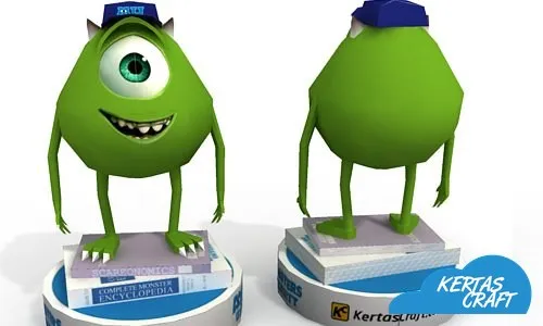Mike Wazowski Paper Figure paper model, view 1 of 1