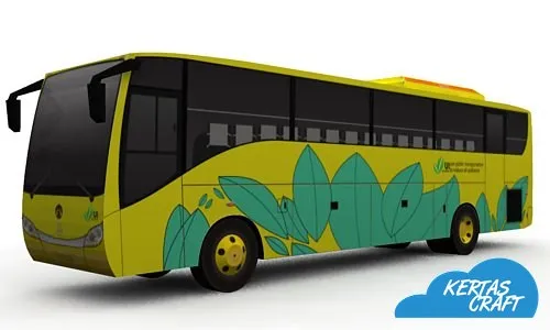 UI Campus Bus paper model, view 1 of 5